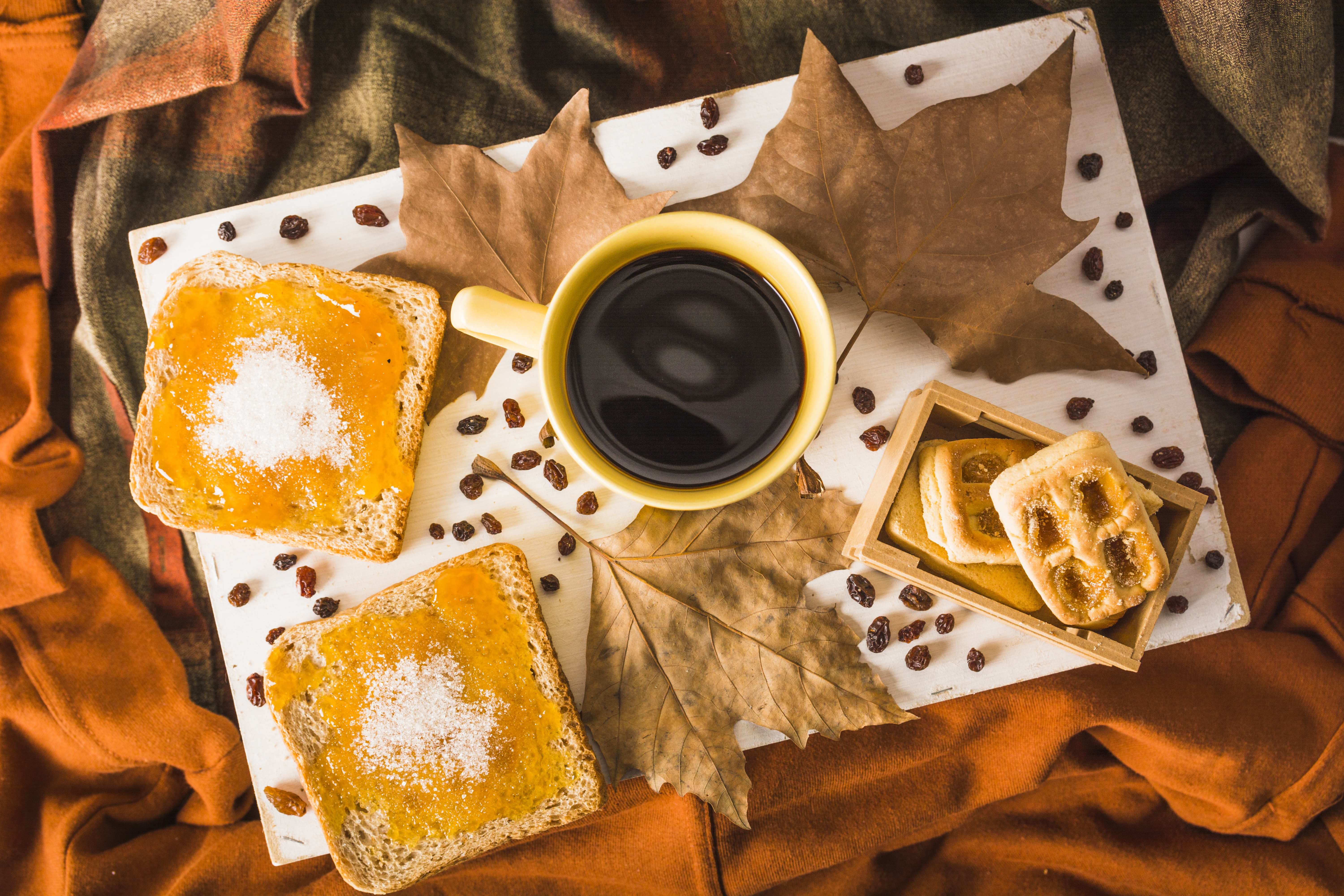 Download mobile wallpaper Food, Coffee, Still Life, Cup, Drink, Toast for free.