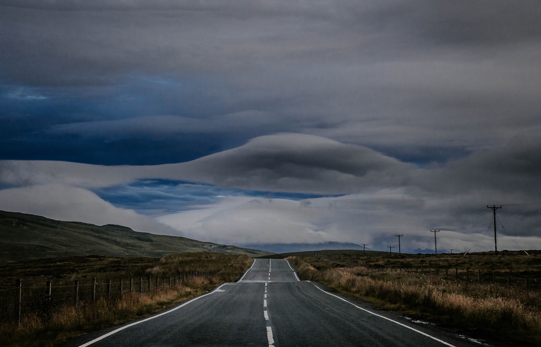 Download mobile wallpaper Landscape, Nature, Sky, Road, Cloud, Man Made for free.