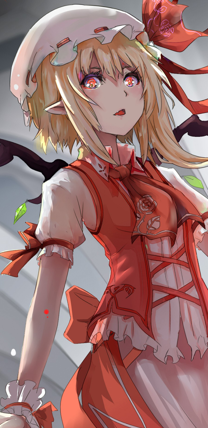 Descarga gratuita de fondo de pantalla para móvil de Animado, Flandre Escarlata, Touhou.