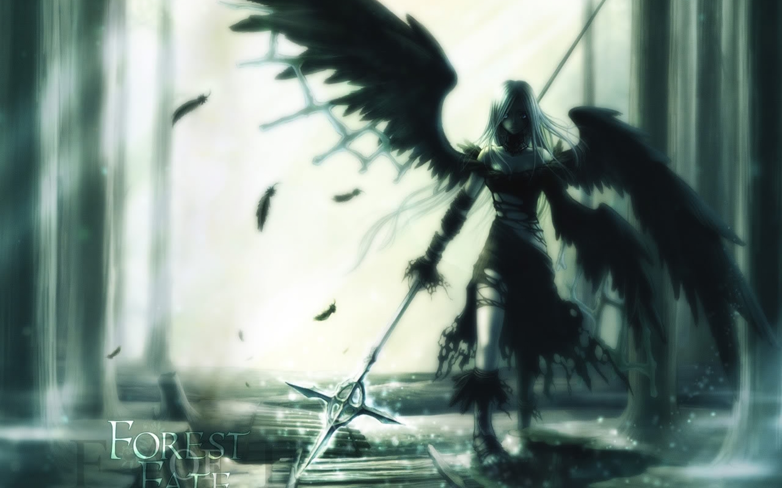 Download mobile wallpaper Anime, Gothic, Weapon, Wings, Warrior for free.