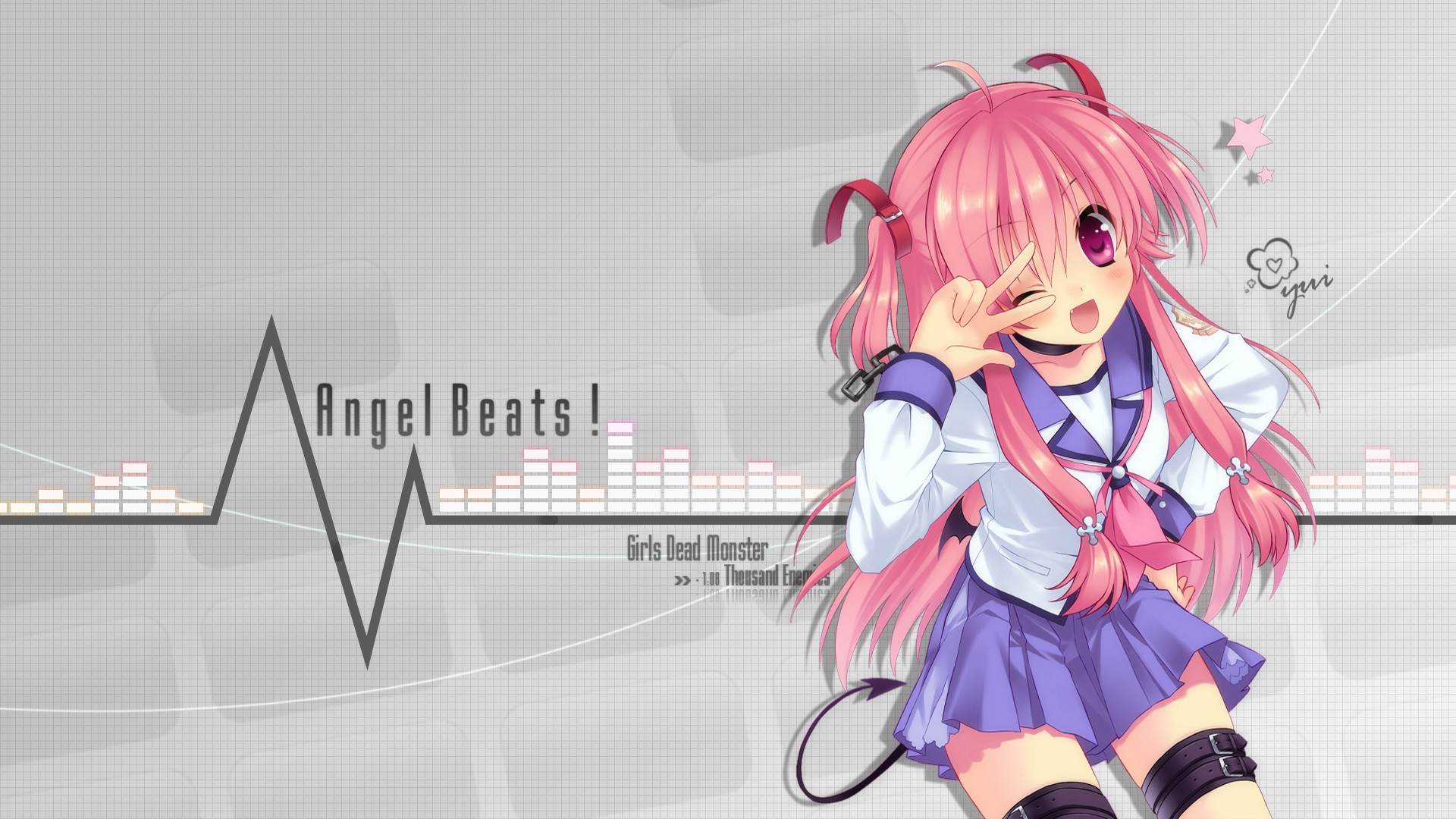 anime, angel beats!, yui (angel beats!)