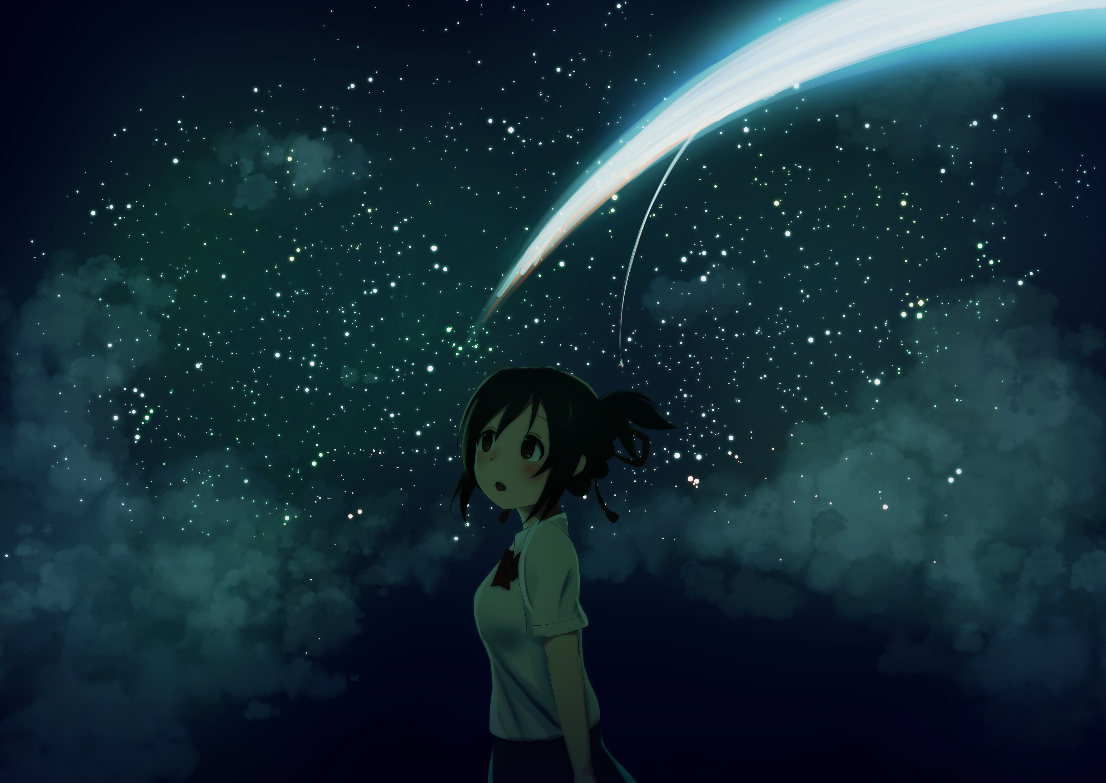 Handy-Wallpaper Animes, Your Name Gestern Heute Und Für Immer, Kimi No Na Wa, Mitsuha Miyamizu kostenlos herunterladen.