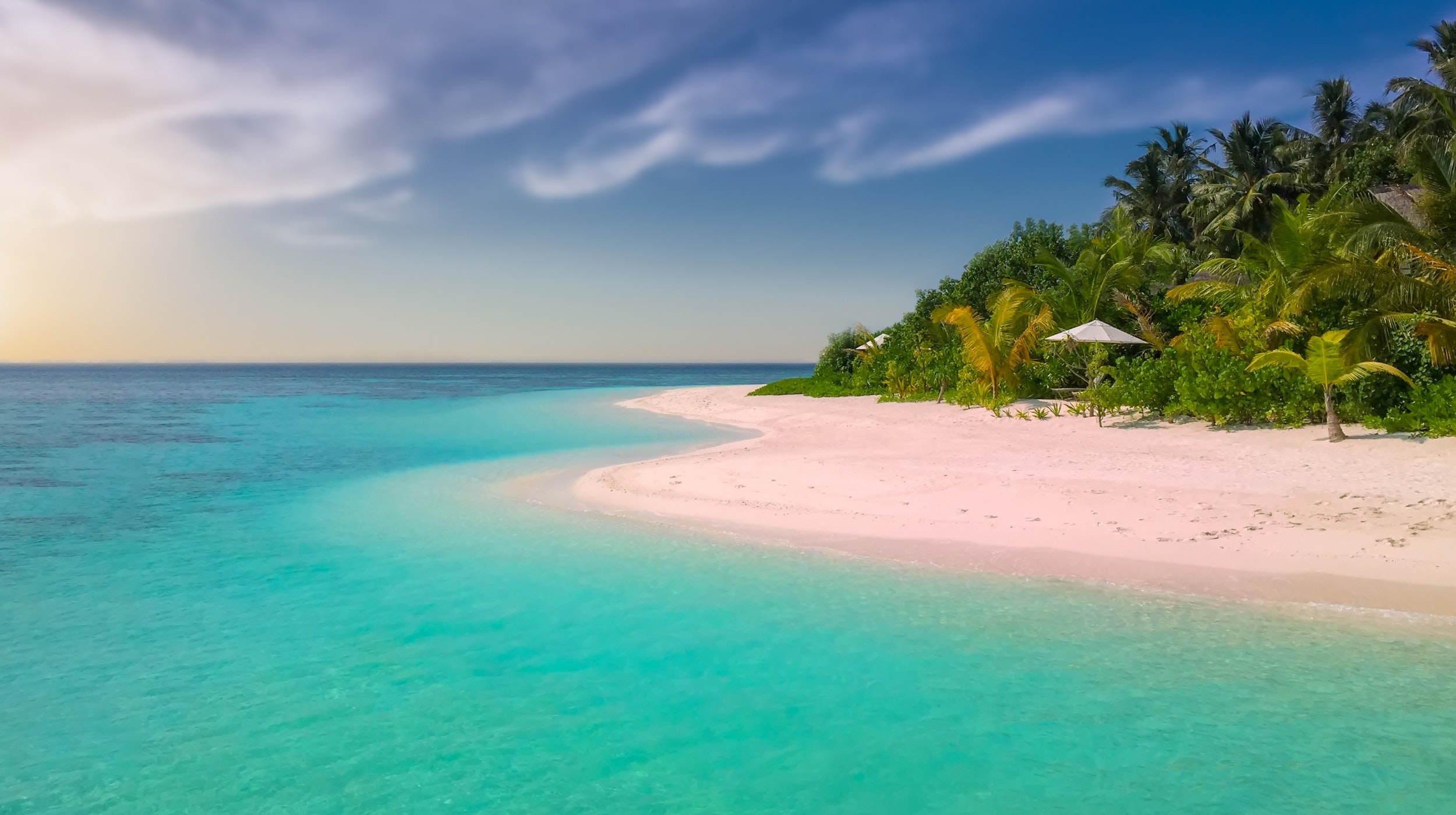 Laden Sie das Strand, Horizont, Ozean, Tropisch, Meer, Erde/natur-Bild kostenlos auf Ihren PC-Desktop herunter