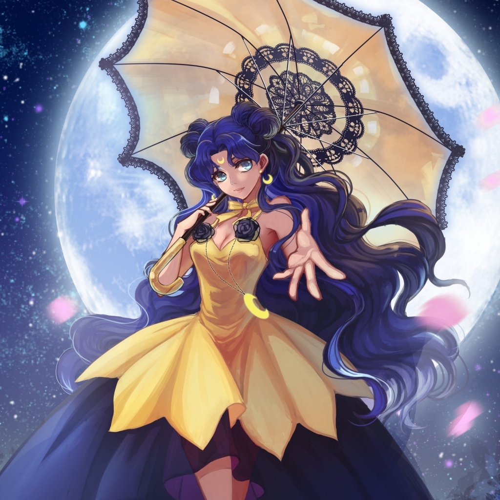 Handy-Wallpaper Mond, Regenschirm, Kleid, Animes, Sailor Moon Das Mädchen Mit Den Zauberkräften kostenlos herunterladen.