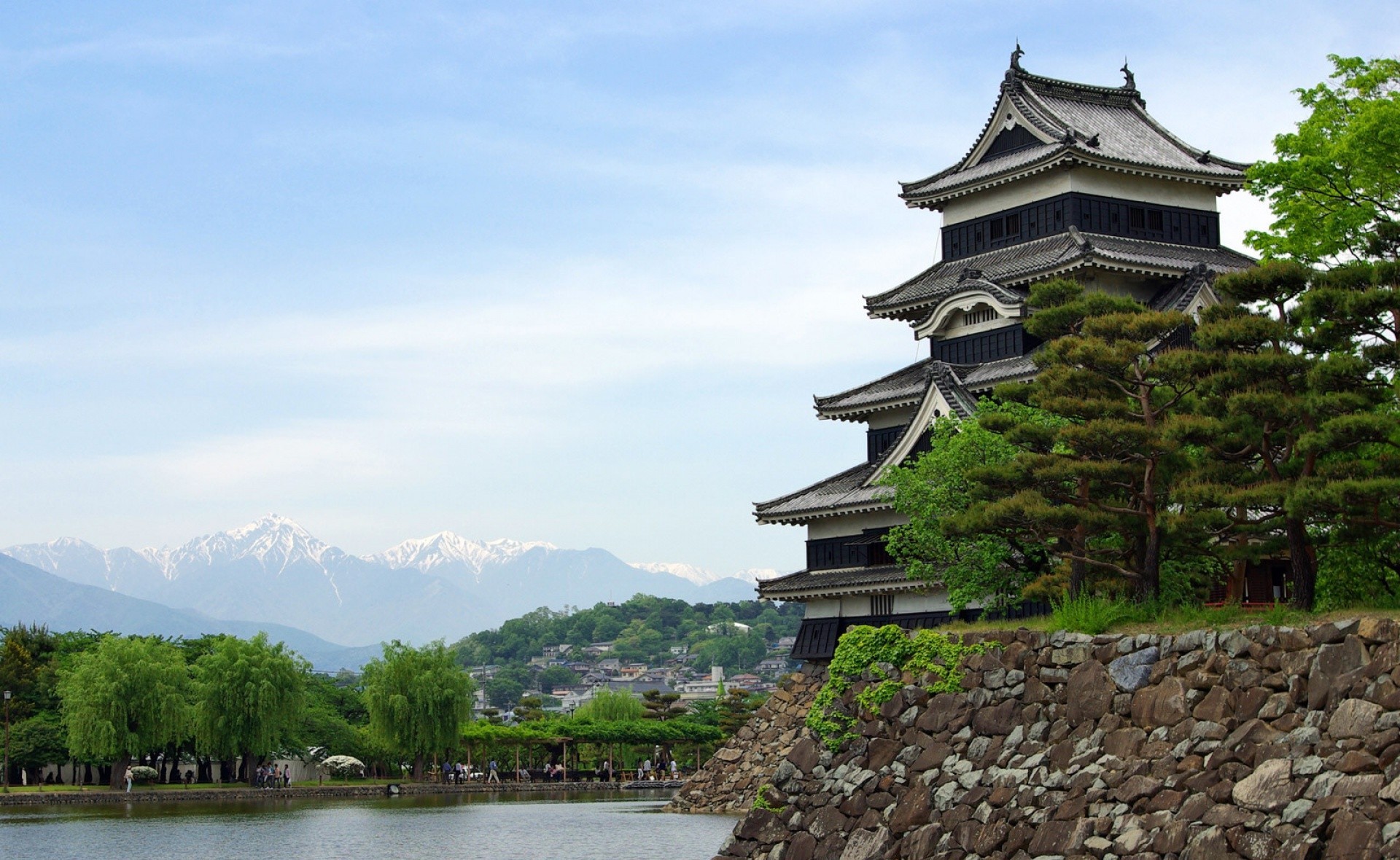 337882壁紙のダウンロードマンメイド, 松本城, 日本, 山, 城-スクリーンセーバーと写真を無料で