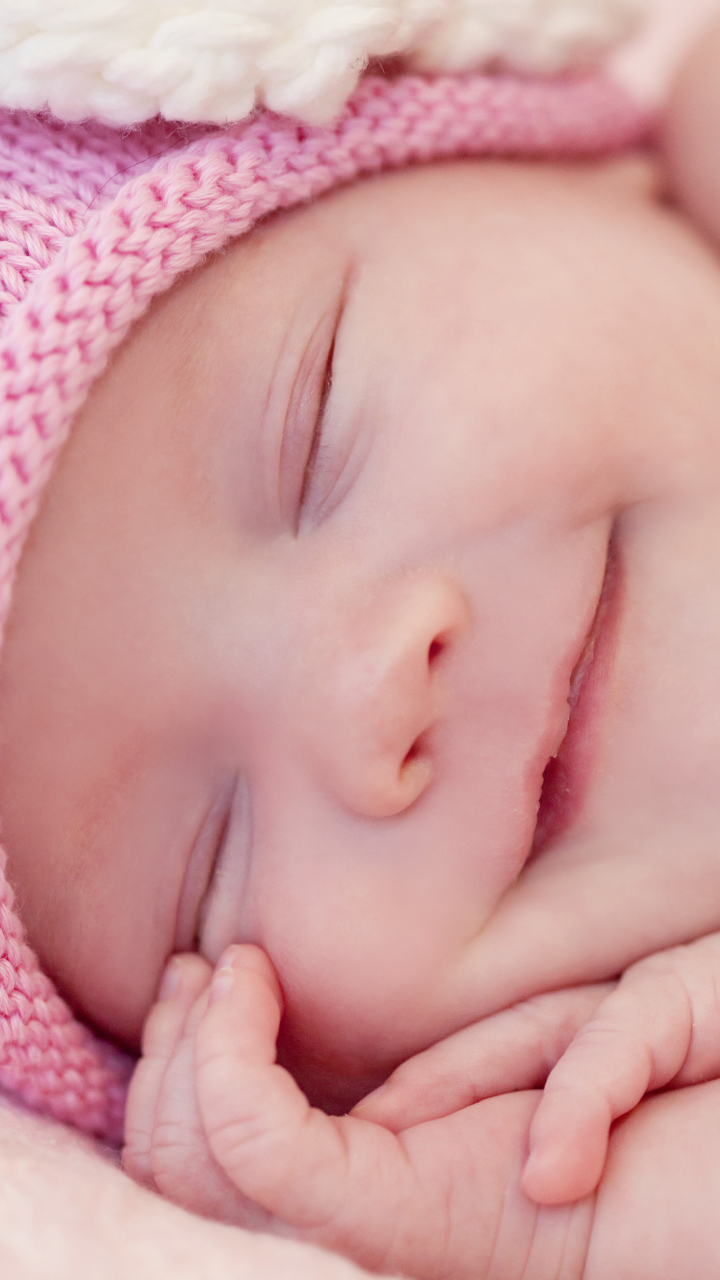 Download mobile wallpaper Smile, Sleeping, Cute, Photography, Baby for free.