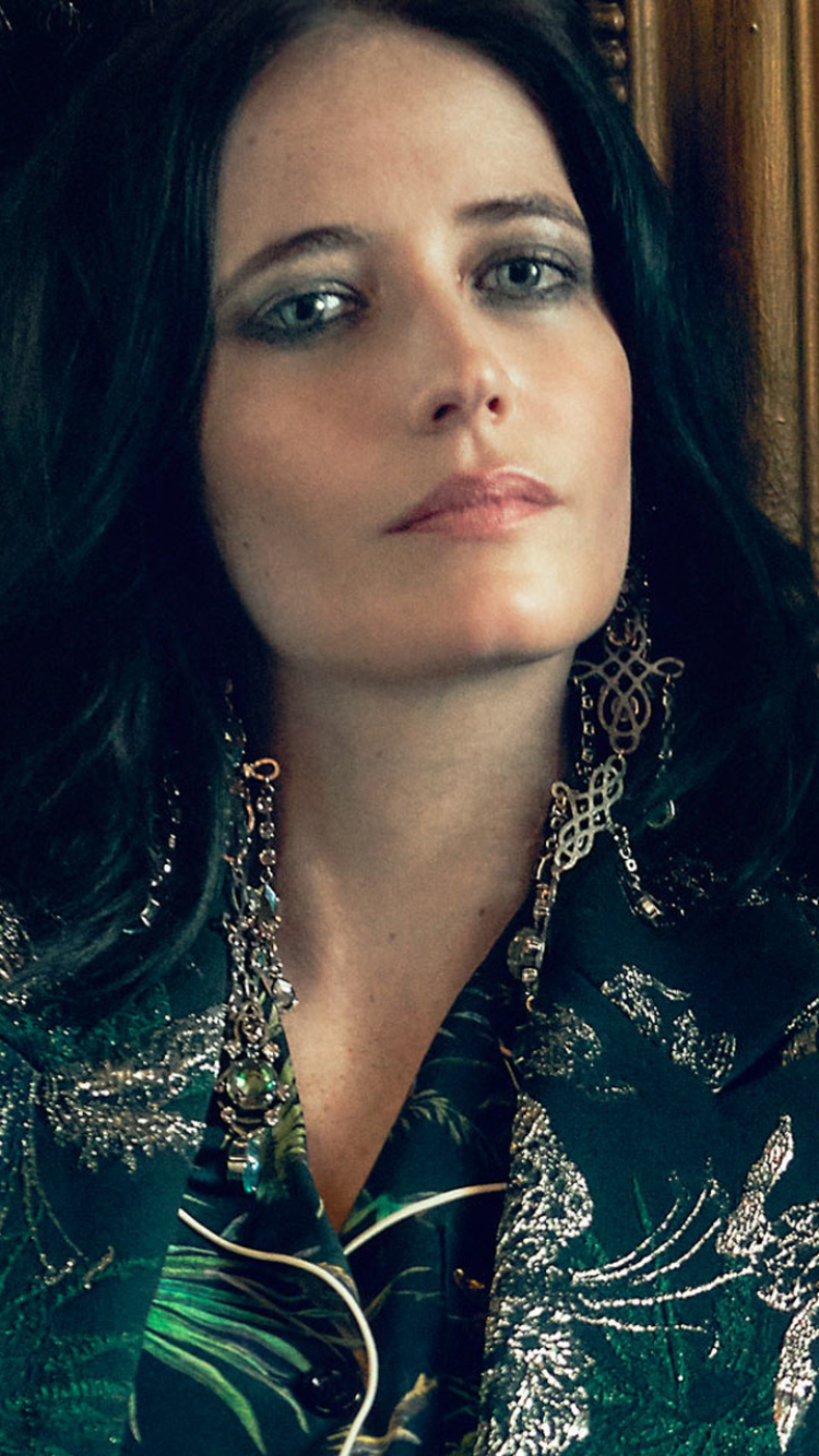 Download mobile wallpaper Eva Green, Face, Blue Eyes, Celebrity, Actress for free.