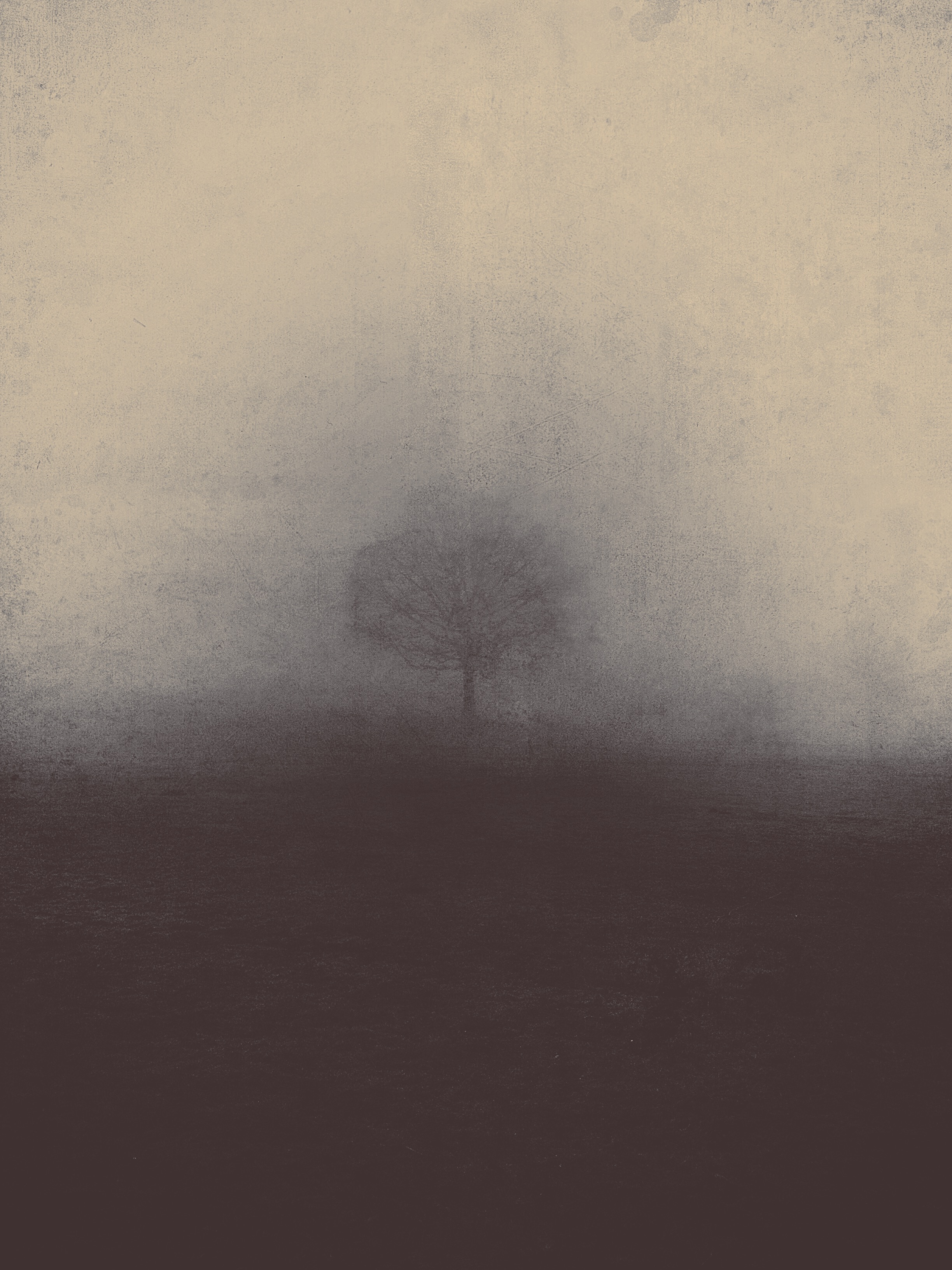 72264 скачать картинку мистический, туман, арт, дерево - обои и заставки бесплатно
