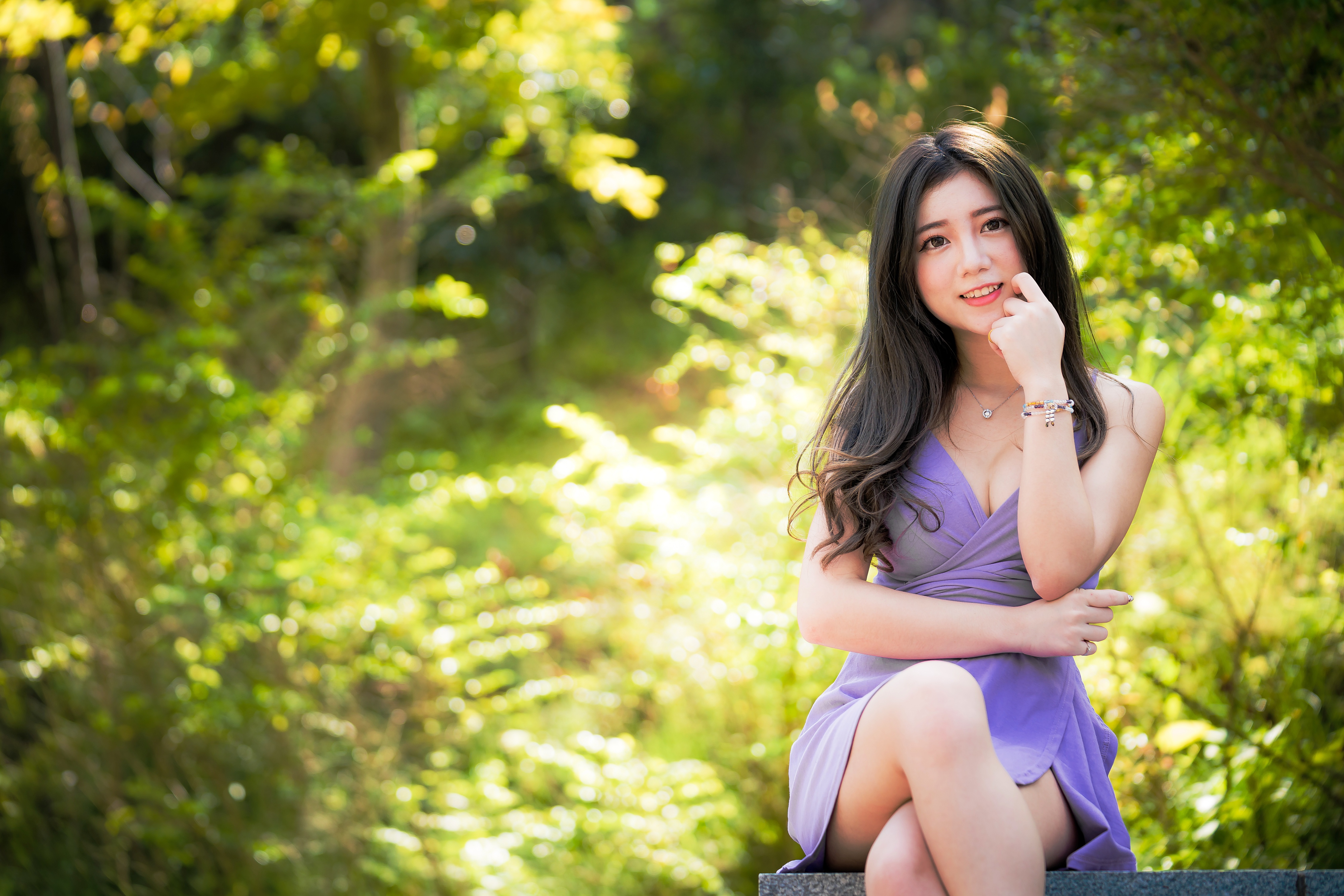 Baixe gratuitamente a imagem Sorriso, Modelo, Mulheres, Cabelo Preto, Asiática, Profundidade De Campo na área de trabalho do seu PC