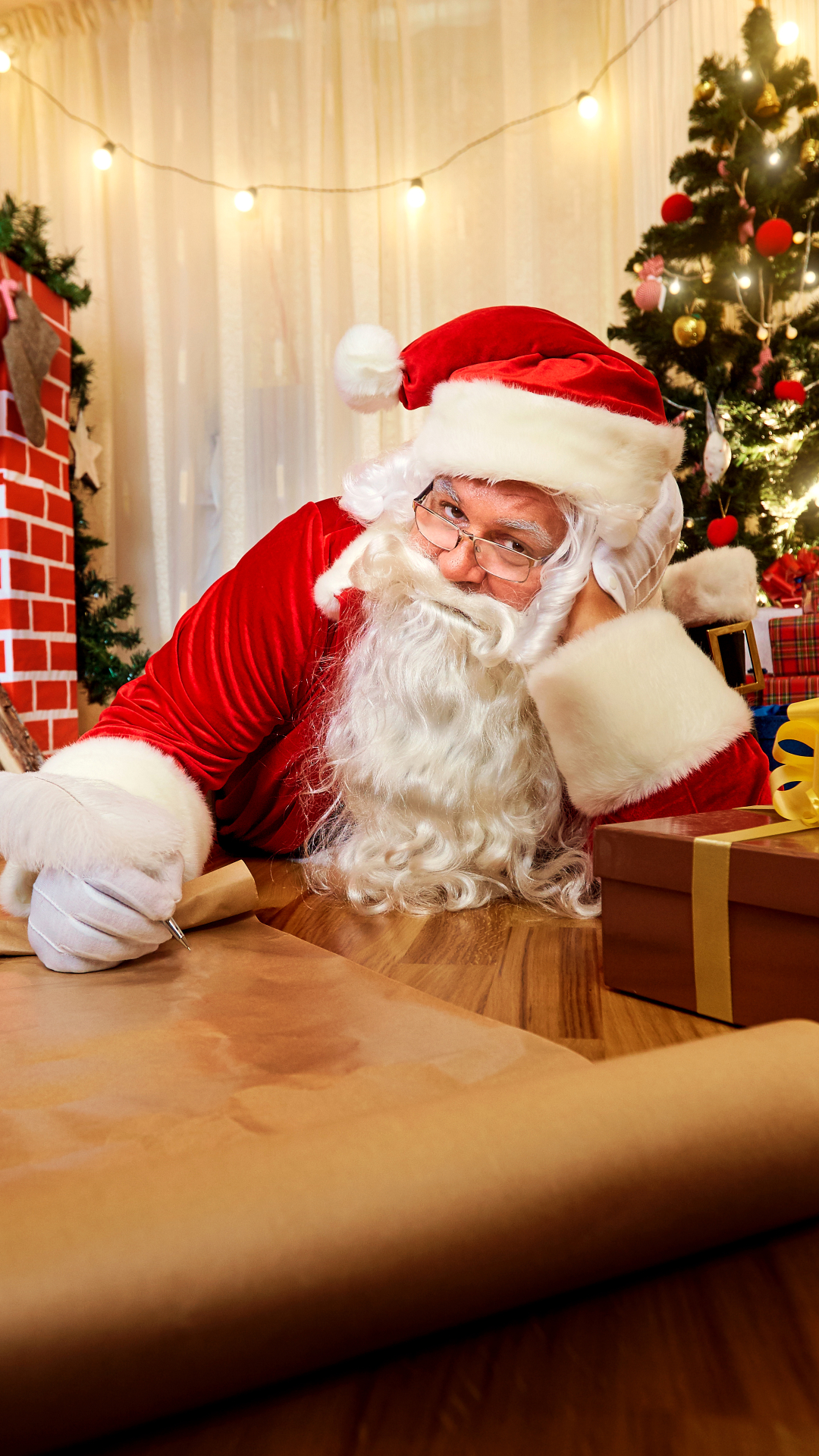 Téléchargez des papiers peints mobile Père Noël, Noël, Vacances, Cadeau, Sapin De Noël gratuitement.