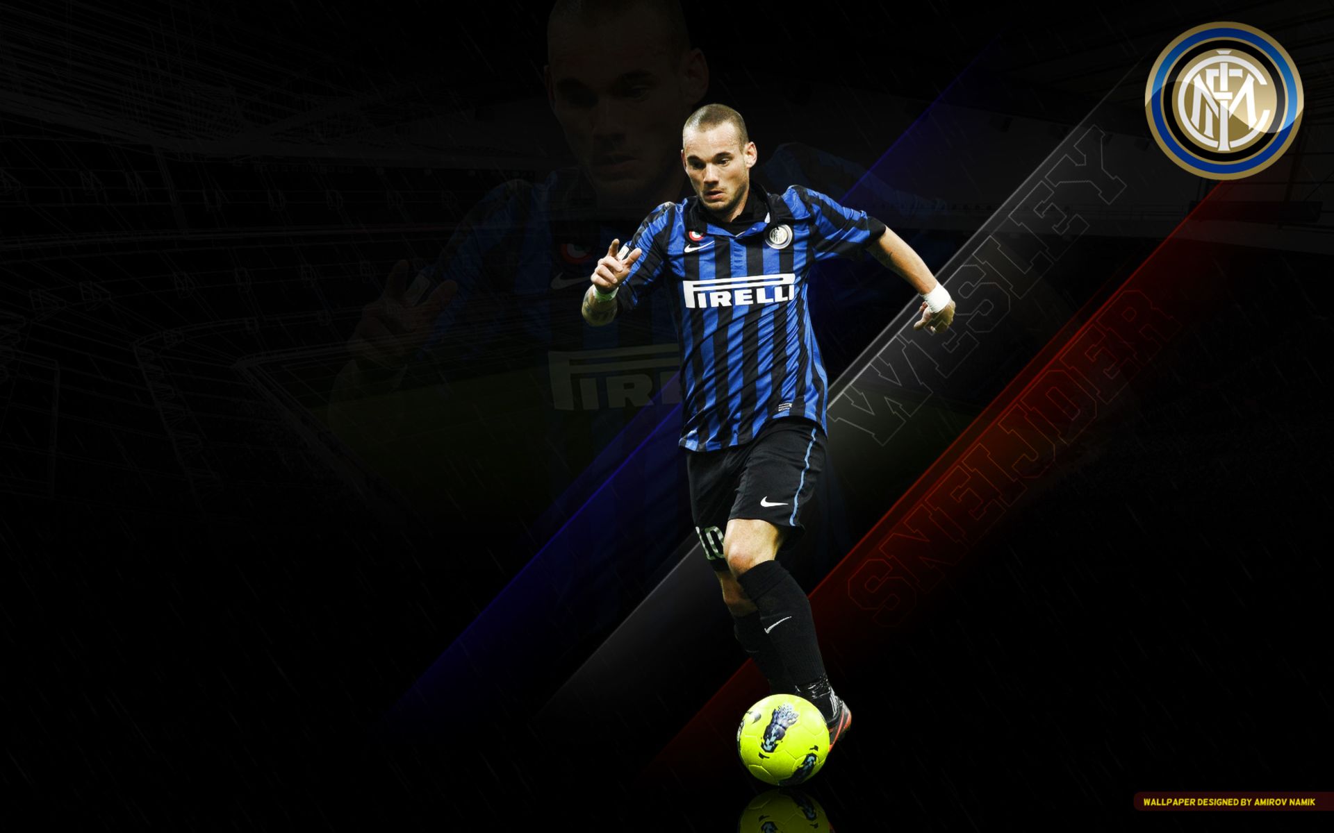 Download mobile wallpaper Sports, Soccer, Inter Milan, Wesley Sneijder for free.