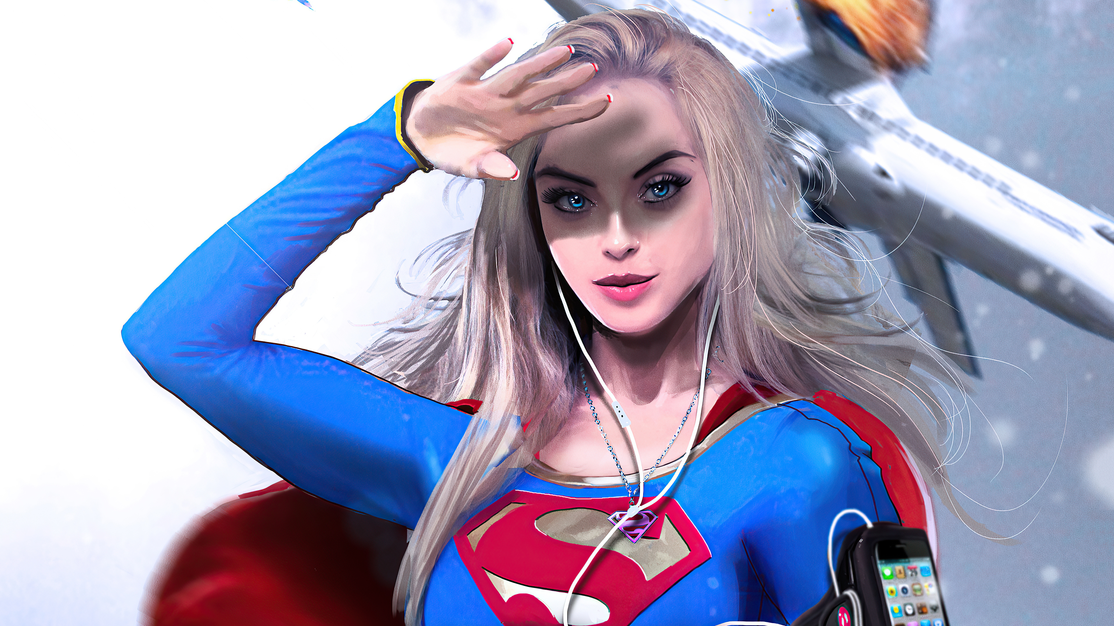 Скачати мобільні шпалери Супермен, Блондинка, Блакитні Очі, Комікси, Комікси Dc, Супердівчина безкоштовно.