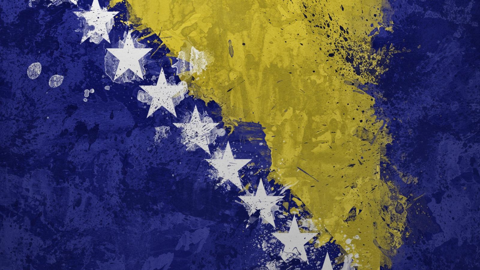Baixar papel de parede para celular de Bandeira Da Bósnia, Bandeiras, Miscelânea gratuito.