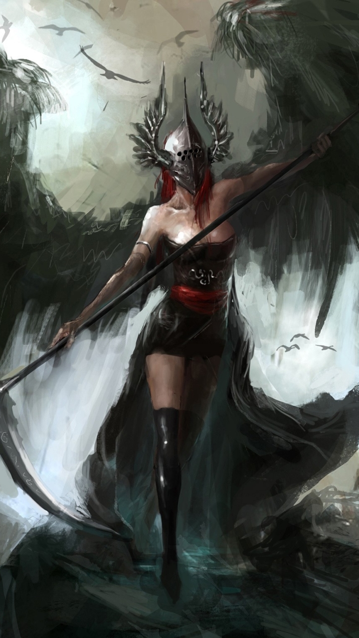 Download mobile wallpaper Angel Warrior, Fantasy for free.