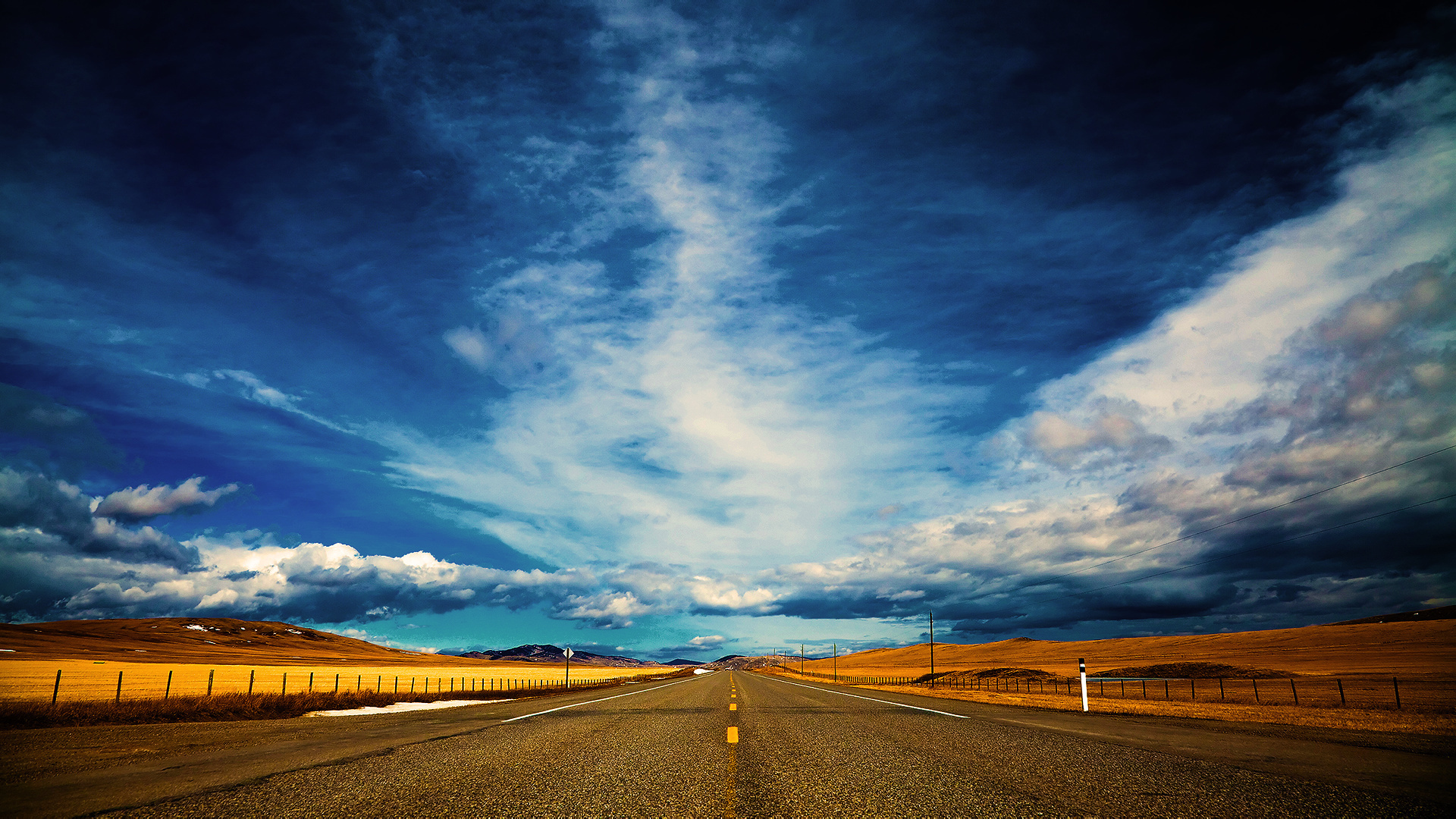 Free download wallpaper Landscape, Sky, Roads on your PC desktop