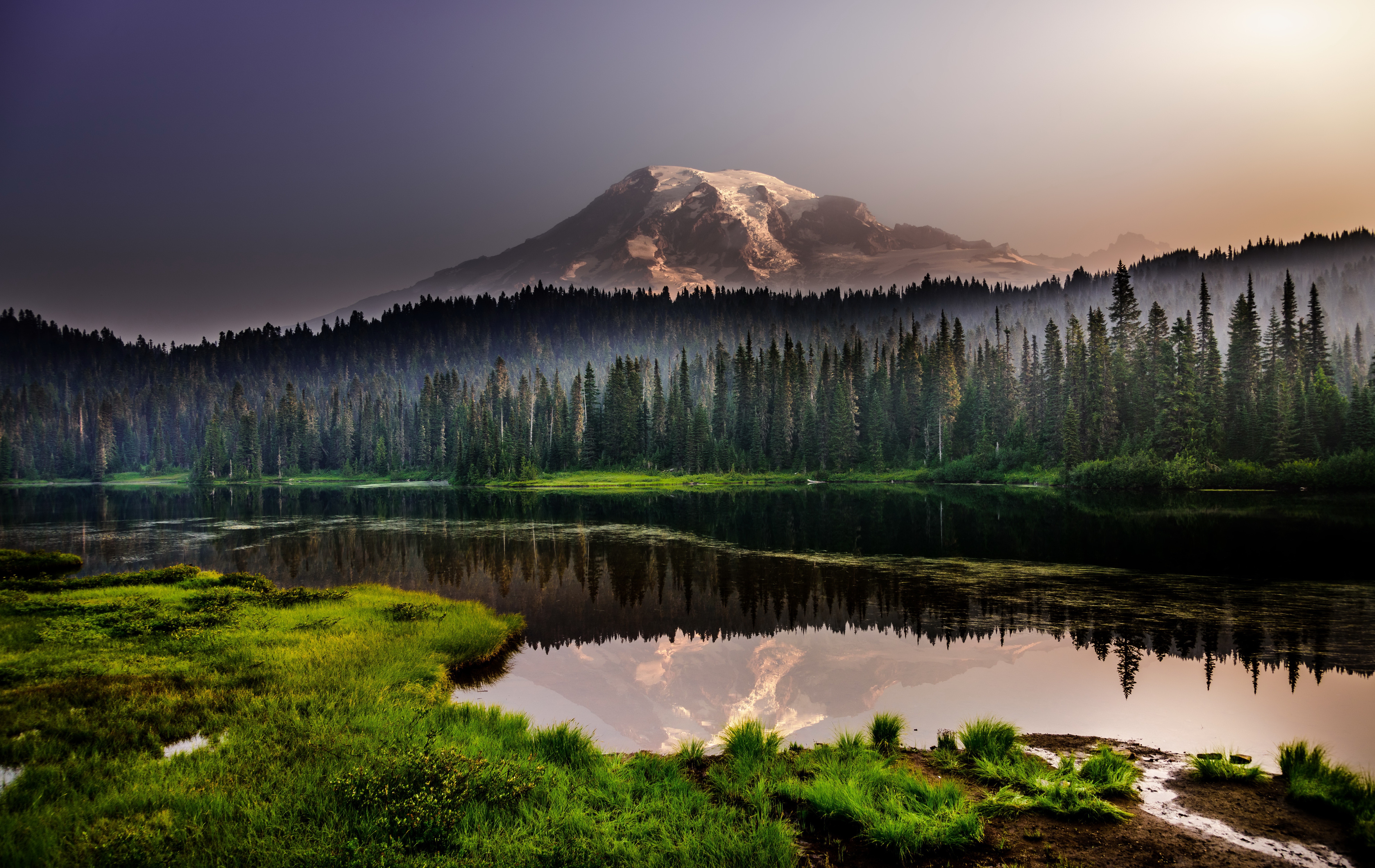 Free download wallpaper Nature, Mountain, Lake, Reflection, Forest, Earth on your PC desktop