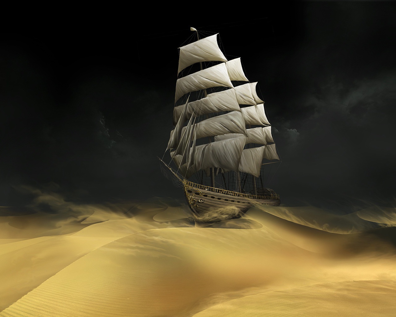 Download mobile wallpaper Fantasy, Ship for free.