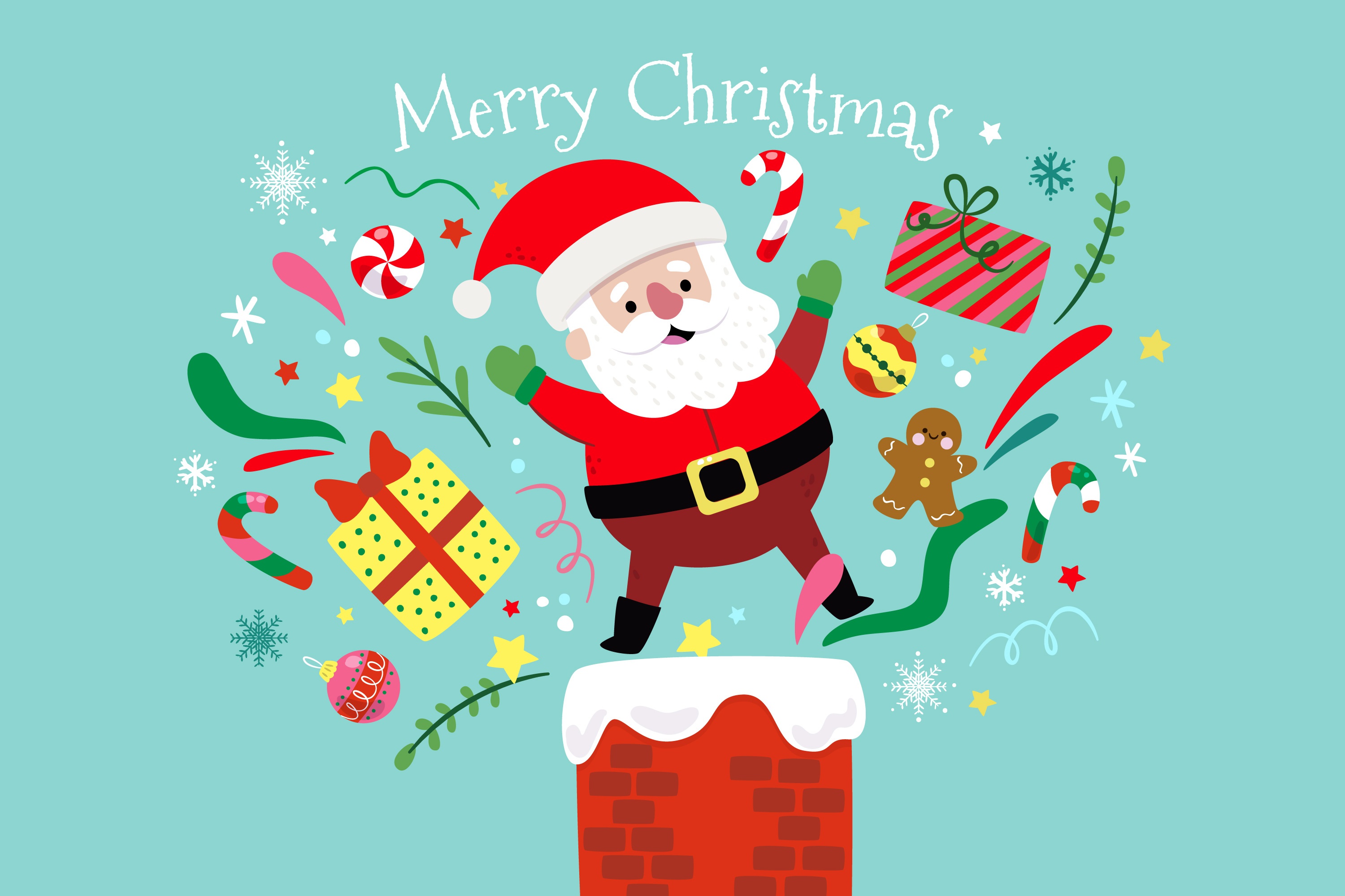 Download mobile wallpaper Christmas, Holiday, Santa for free.