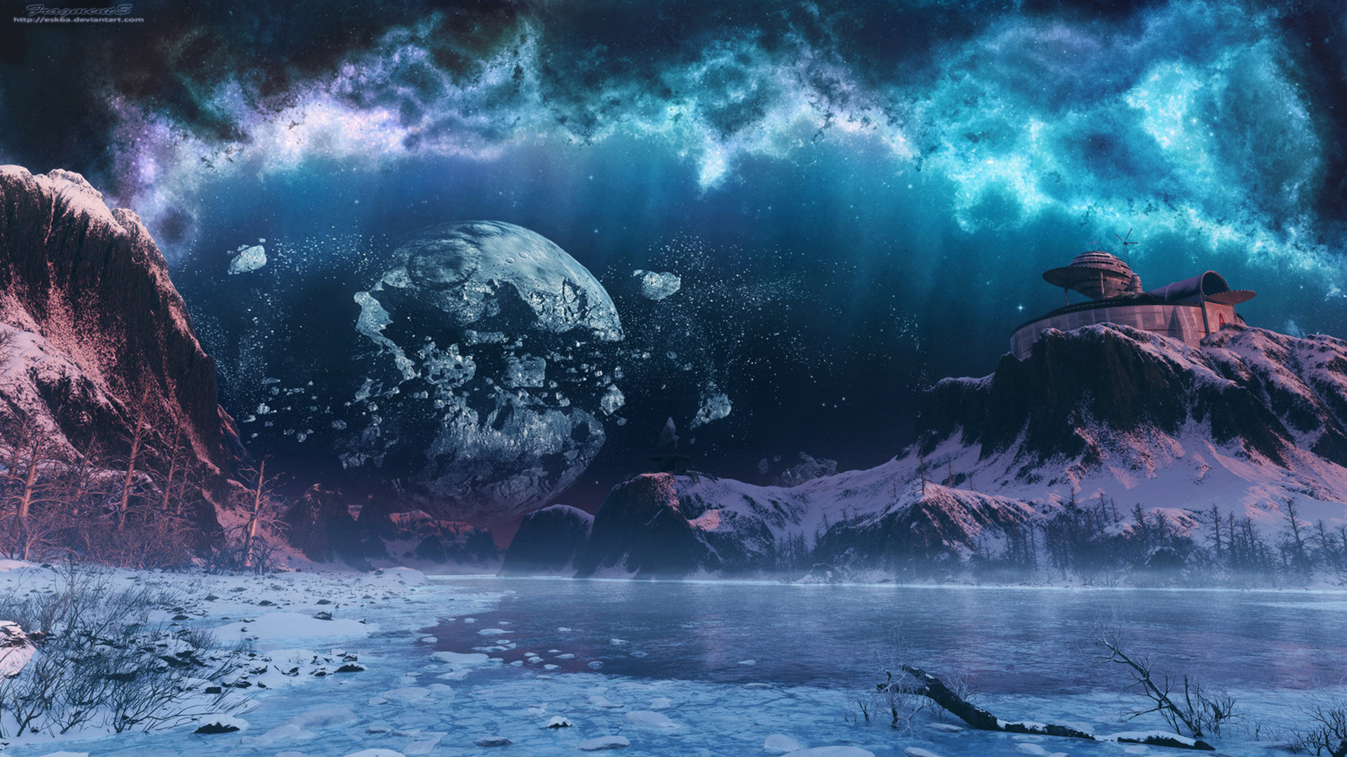 Handy-Wallpaper Landschaft, Science Fiction kostenlos herunterladen.