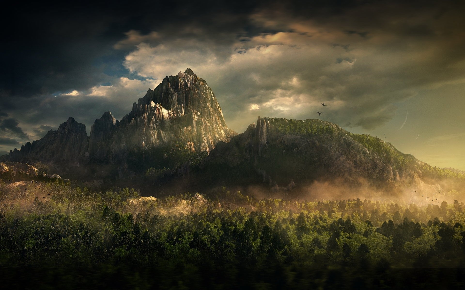Laden Sie das Landschaft, Fantasie, Gebirge-Bild kostenlos auf Ihren PC-Desktop herunter