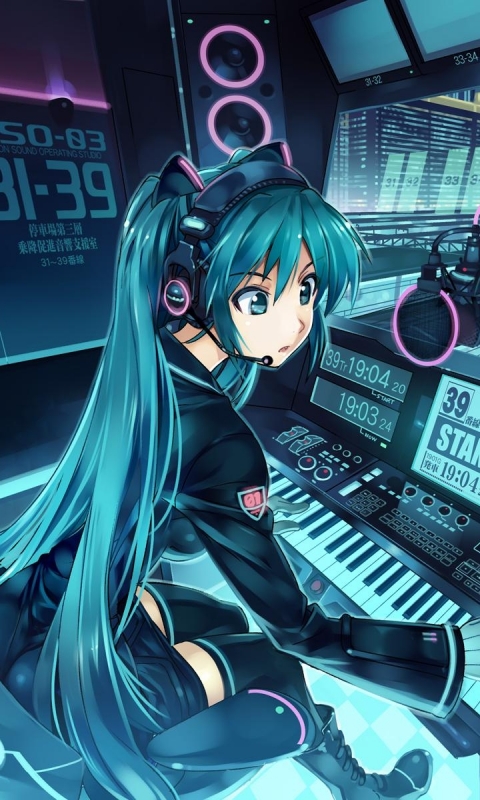 Download mobile wallpaper Anime, Vocaloid, Train, Hatsune Miku for free.