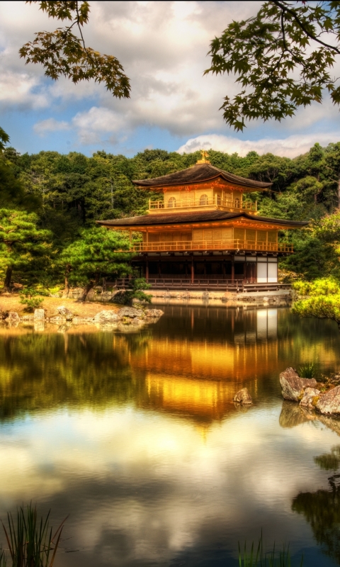 1091735 Hintergrundbild herunterladen religiös, kinkaku ji, tempel - Bildschirmschoner und Bilder kostenlos