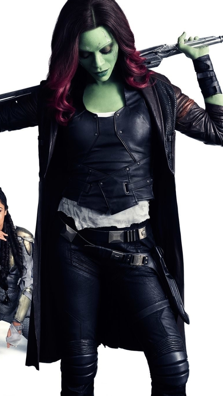 Baixar papel de parede para celular de Os Vingadores, Filme, Zoe Saldana, Gamora, Vingadores: Guerra Infinita gratuito.