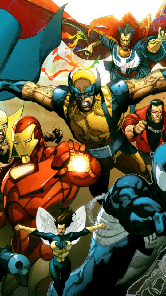 Скачать картинку Росомаха, Комиксы, Железный Человек, Железный Кулак (Marvel Comics), Комиксы Марвел в телефон бесплатно.