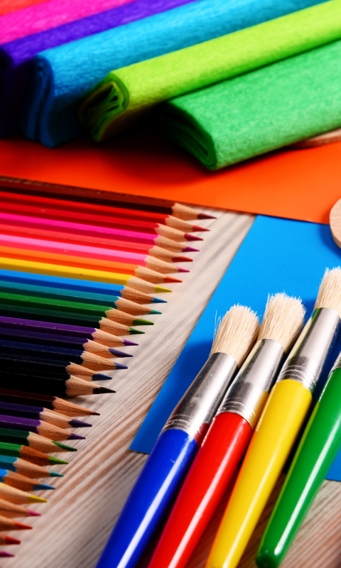 Download mobile wallpaper Colors, Colorful, Pencil, Brush, Photography for free.