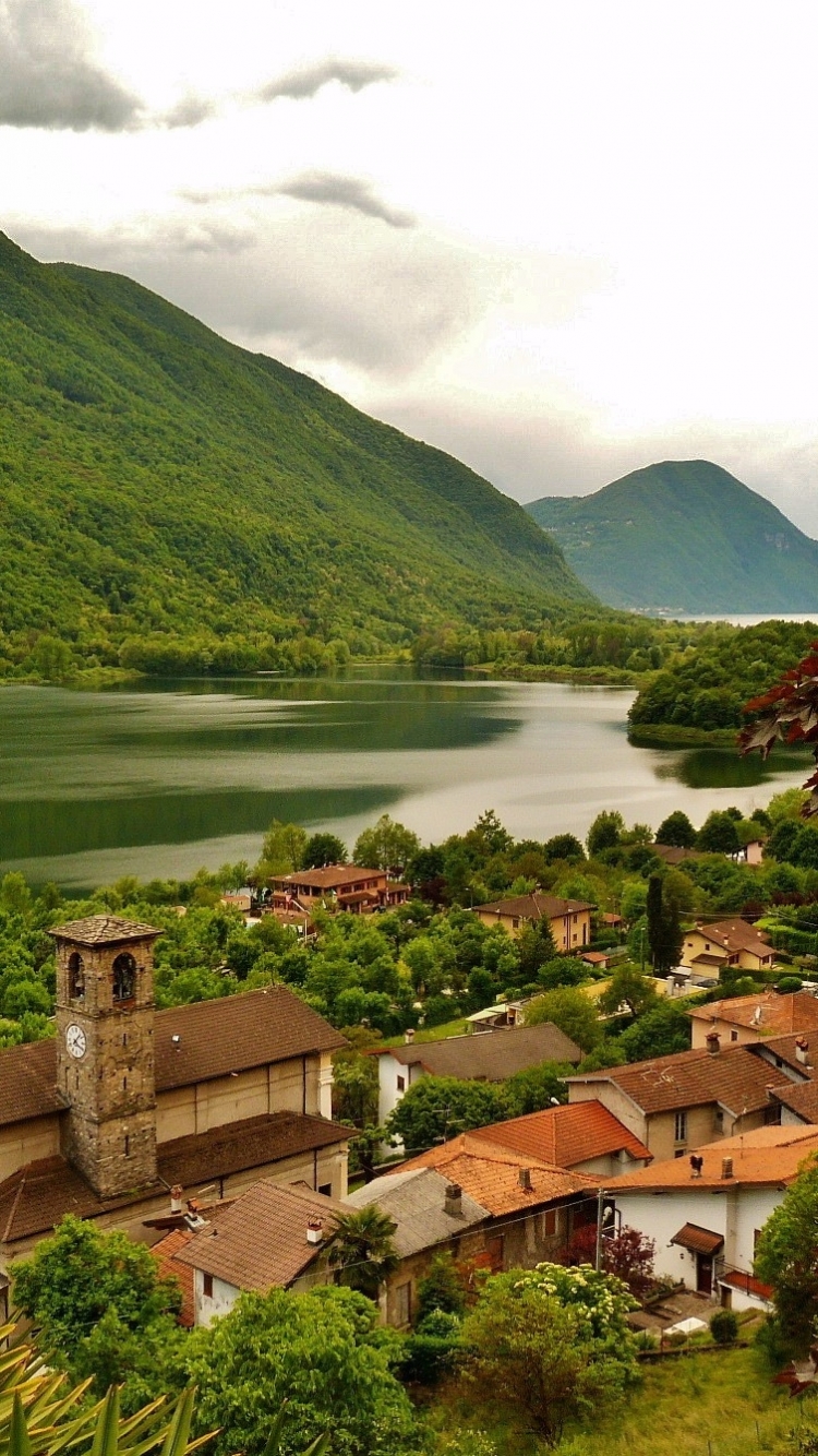 Download mobile wallpaper Italy, Man Made, Lombardia, Carlazzo, Towns for free.
