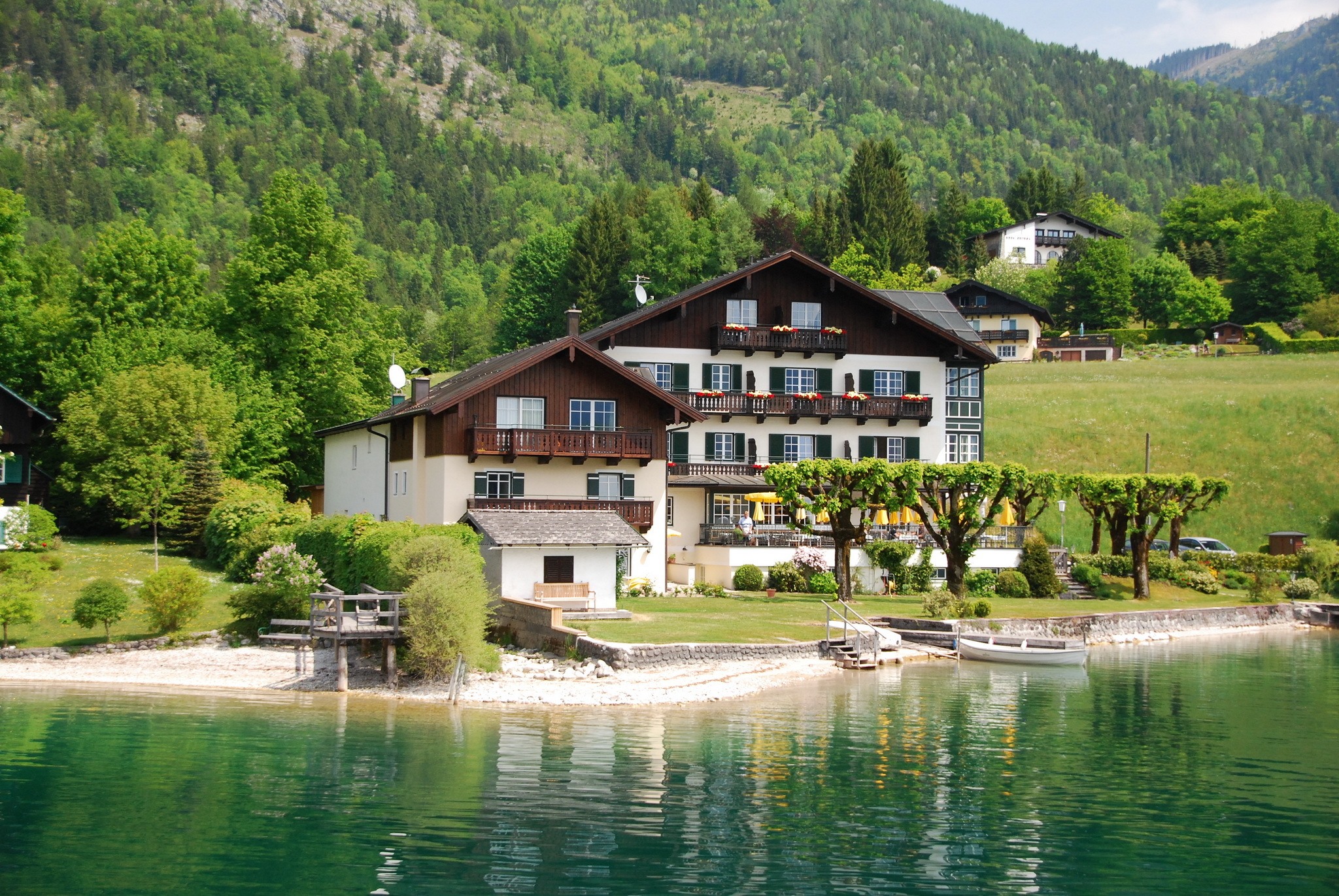 wolfgangsee, austria, cities, cottage, wolfgang
