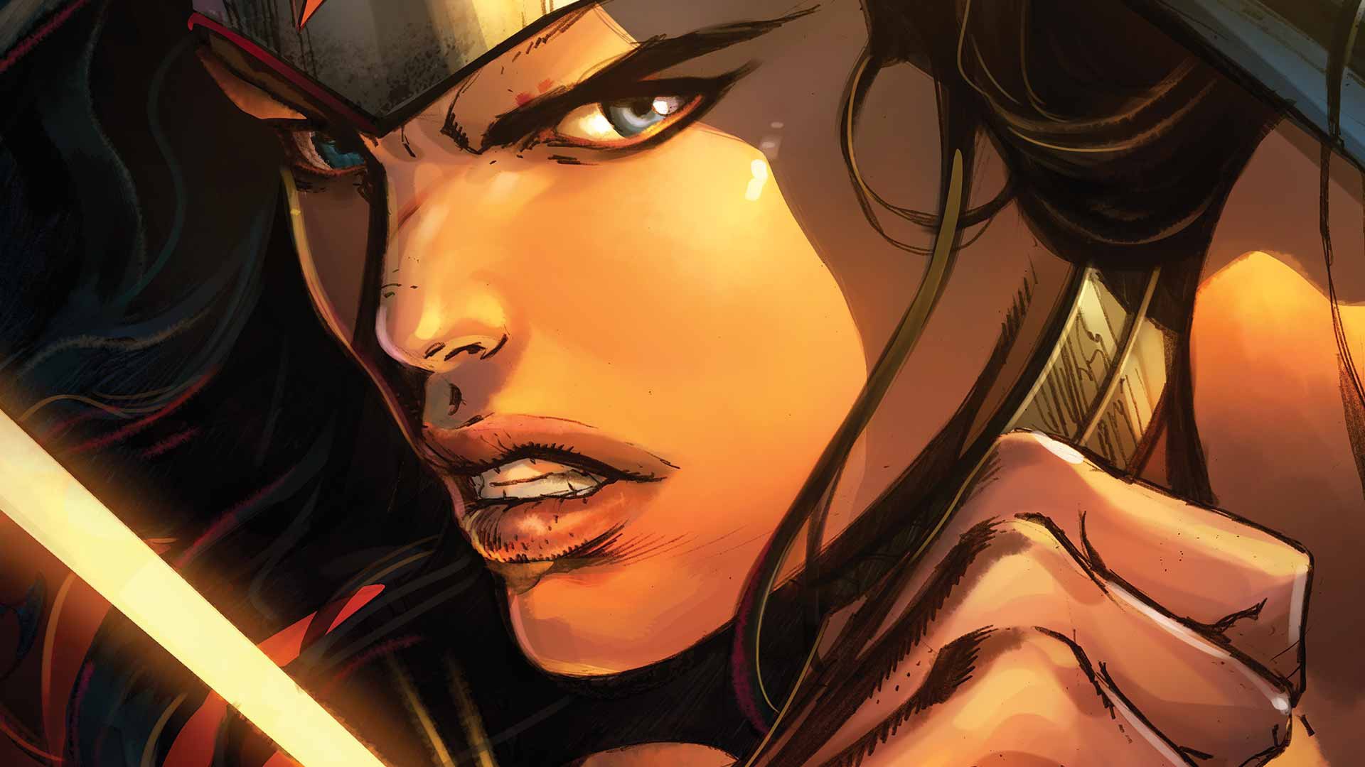 Téléchargez gratuitement l'image Visage, Yeux Bleus, Bande Dessinées, Bandes Dessinées Dc, Wonder Woman sur le bureau de votre PC