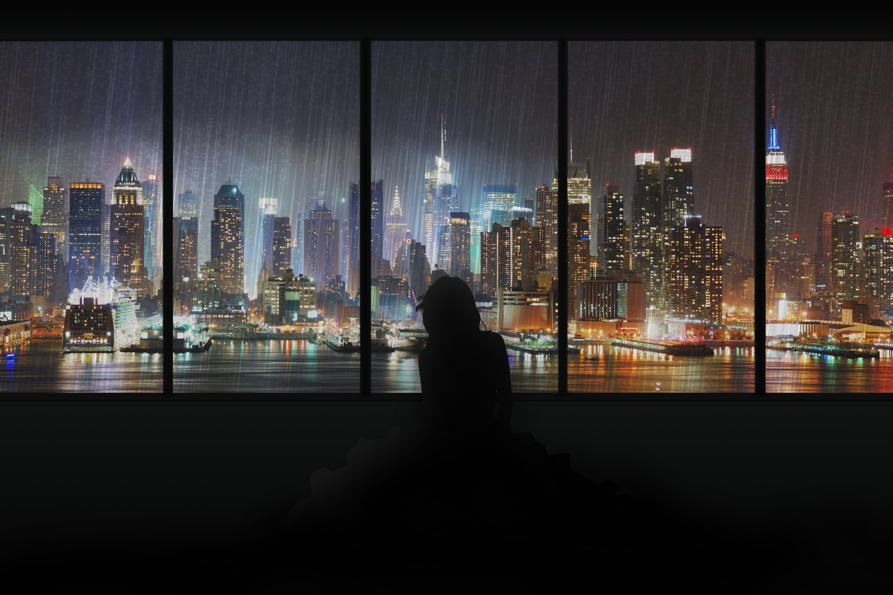202480 descargar imagen lluvia, ciudad, animado: fondos de pantalla y protectores de pantalla gratis