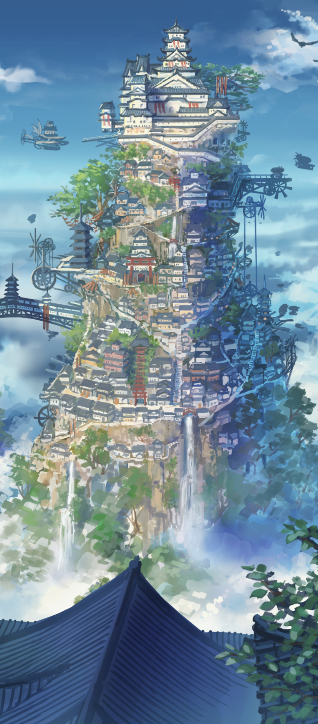 Download mobile wallpaper Anime, City for free.