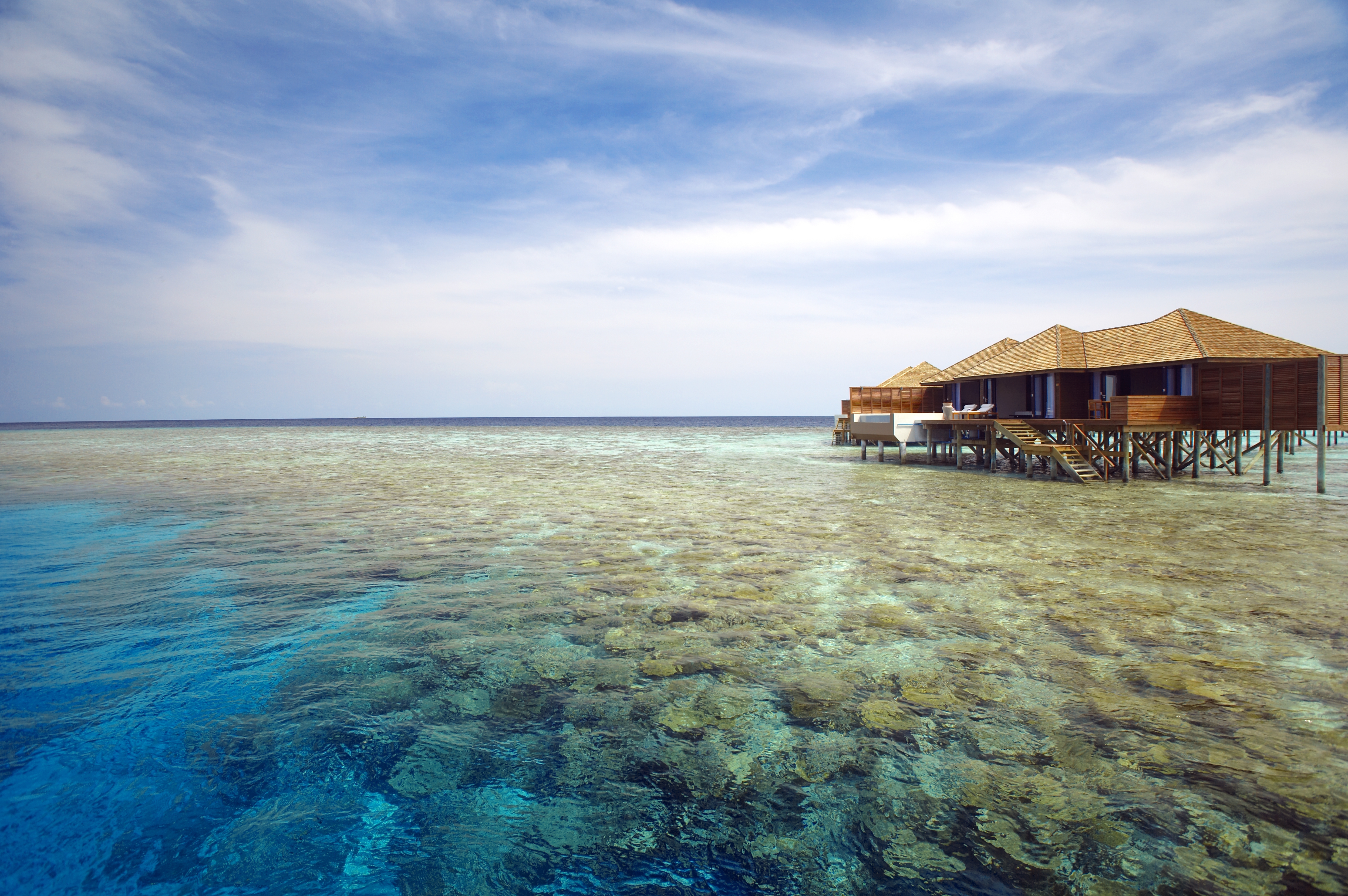 Descarga gratis la imagen Maldivas, Bungalow, Naturaleza, Trópico, Zona Tropical en el escritorio de tu PC