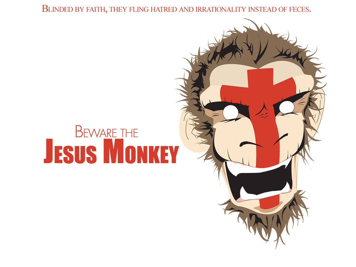 religious, anti religious, monkey
