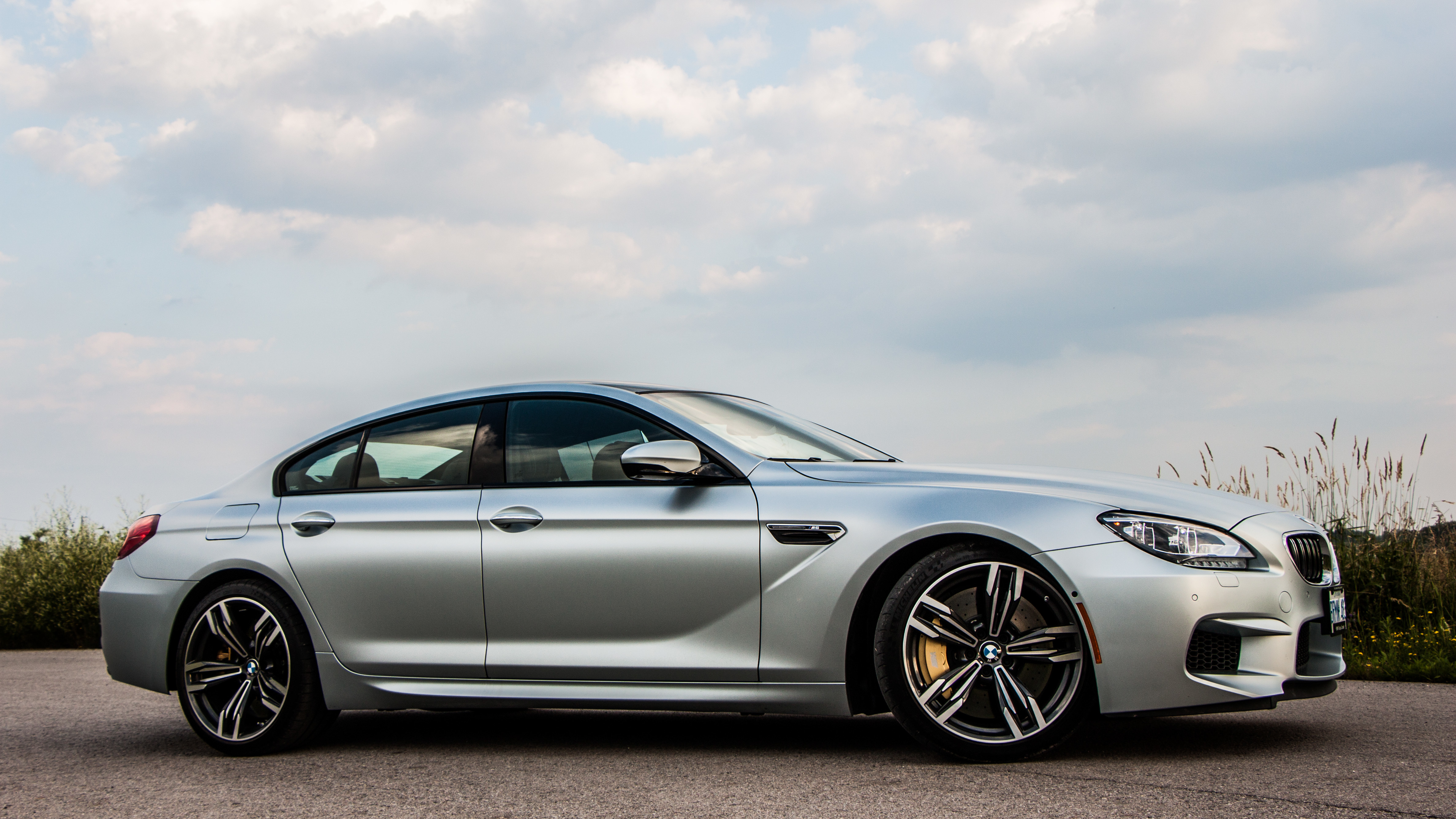 cars, bmw, grey, side view, m6, gran coupe