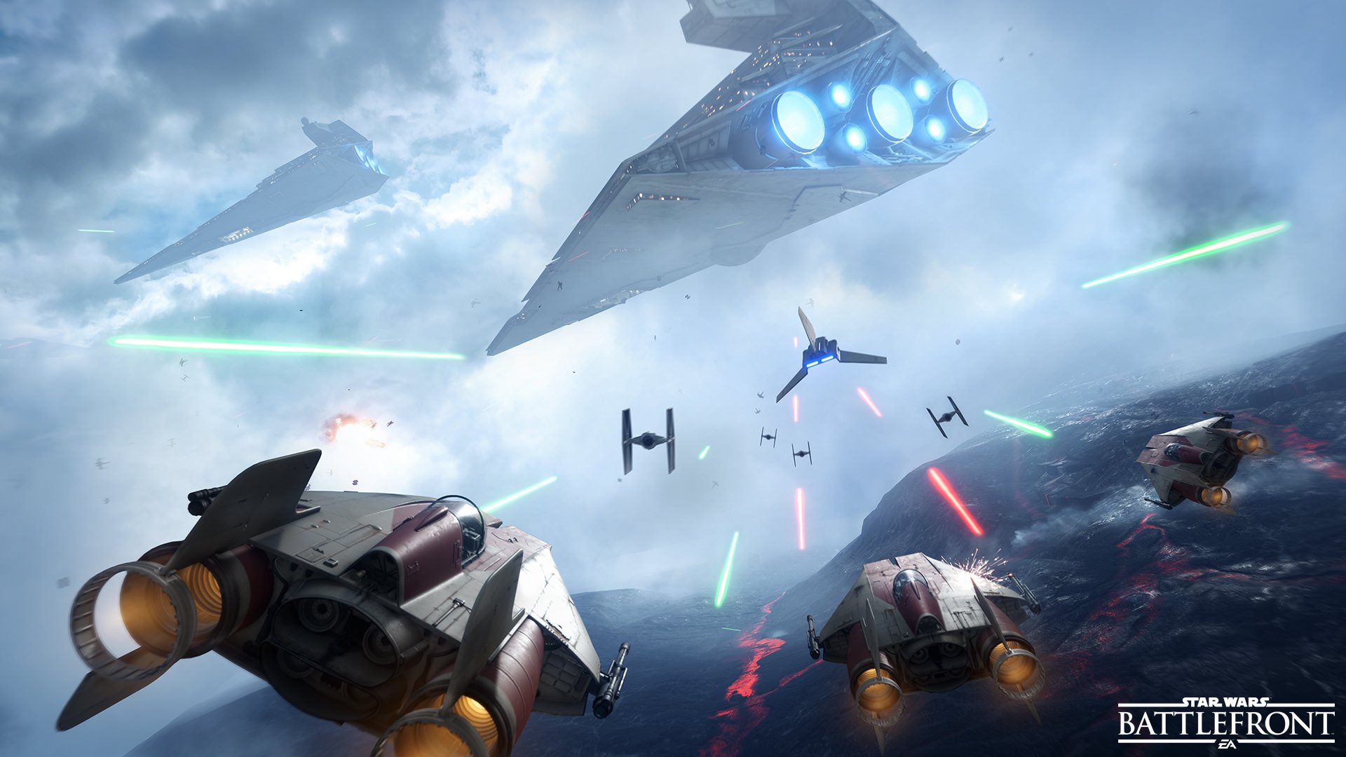 star wars battlefront (2015), video game, star destroyer, star wars: battlefront, star wars