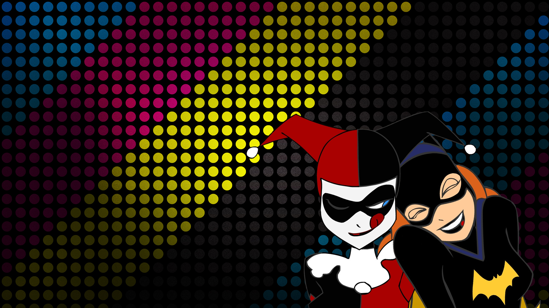 Handy-Wallpaper Batgirl, The Batman, Harley Quinn, Comics kostenlos herunterladen.