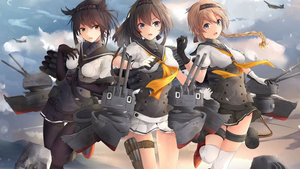 HDデスクトップ 壁紙: 初月(艦これ), 艦隊これくしょん, あきづき(艦これ), アニメ, 輝月(艦これ)ダウンロード無料画像 #831054