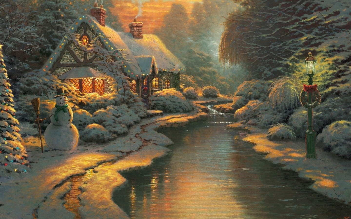 19887 скачать картинку зима, новый год (new year), рождество (christmas xmas), праздники, снеговики, рисунки, снег - обои и заставки бесплатно