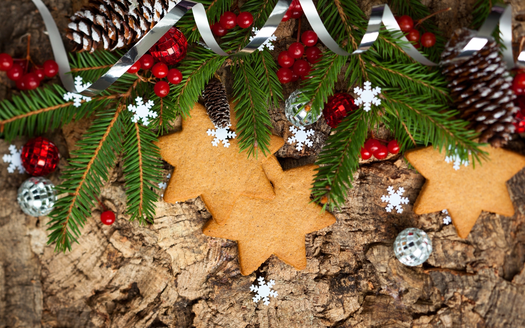 Handy-Wallpaper Feiertage, Weihnachten, Weihnachtsschmuck, Plätzchen kostenlos herunterladen.