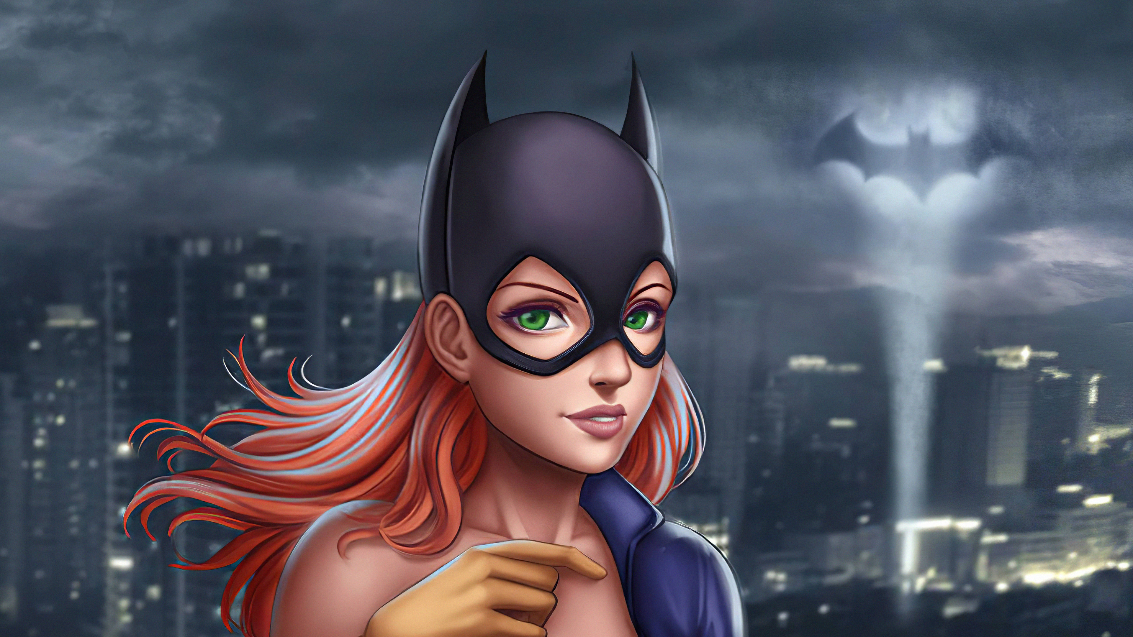 Download mobile wallpaper Batman, Comics, Dc Comics, Barbara Gordon, Bat Signal, Batgirl for free.