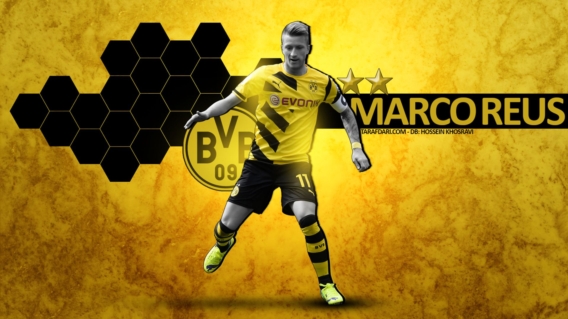 Téléchargez des papiers peints mobile Des Sports, Football, Bv 09 Borussia Dortmund, Marco Reus gratuitement.