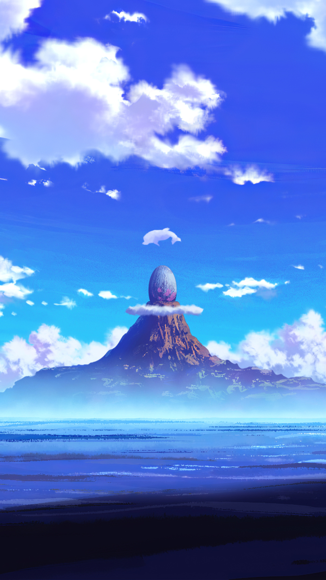 Handy-Wallpaper Landschaft, Wolke, Himmel, Animes kostenlos herunterladen.