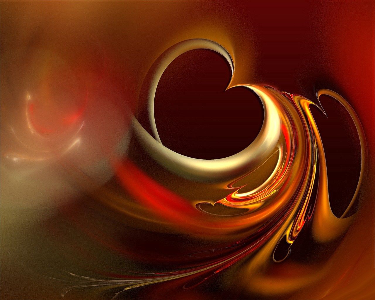 Download mobile wallpaper Brown, Shine, Light, Abstract, Heart, Love for free.