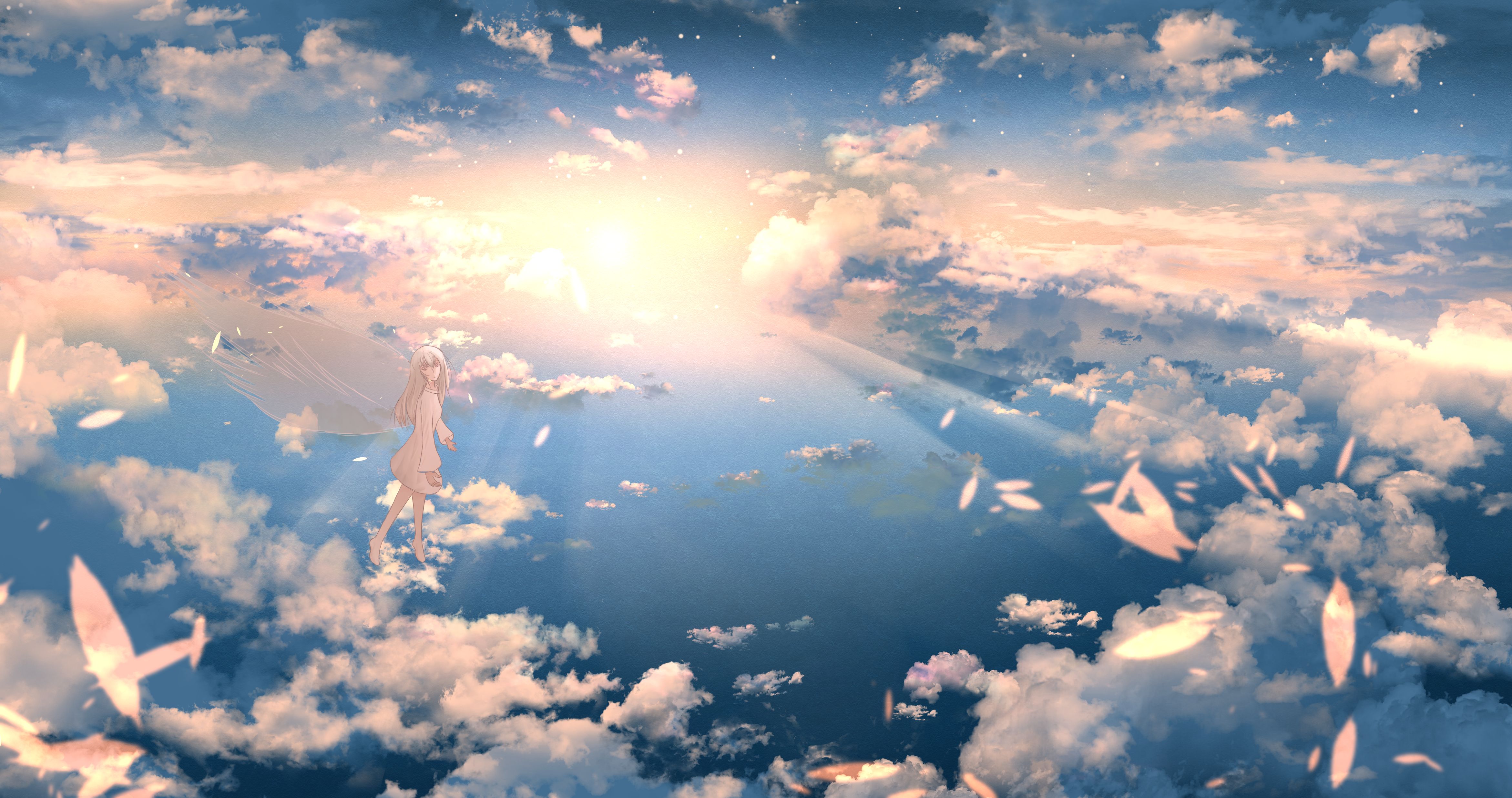 Download mobile wallpaper Anime, Sky, Cloud, Original for free.