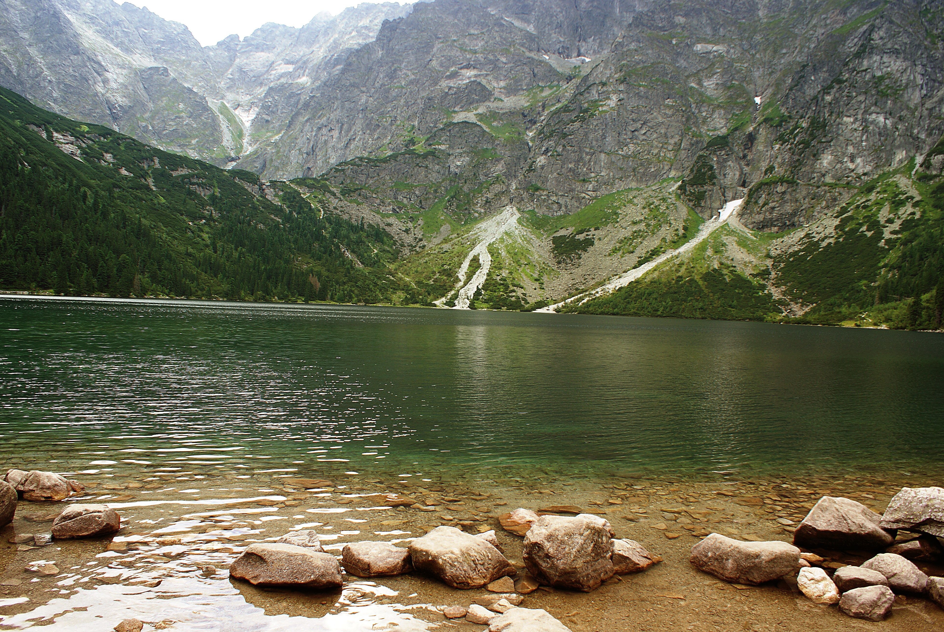 Free download wallpaper Nature, Lake, Stones, Mountains on your PC desktop