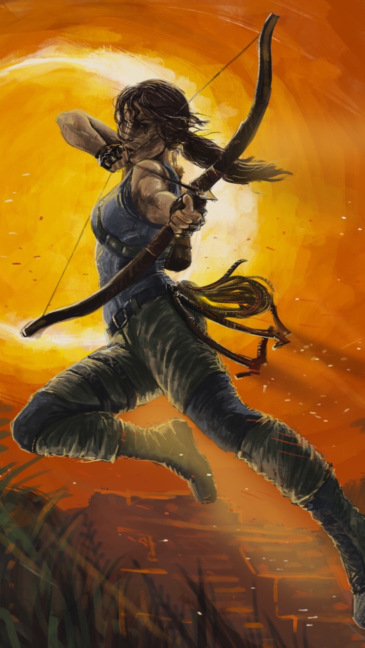 Descarga gratuita de fondo de pantalla para móvil de Tomb Raider, Arco, Videojuego, Mujer Guerrera, Lara Croft.
