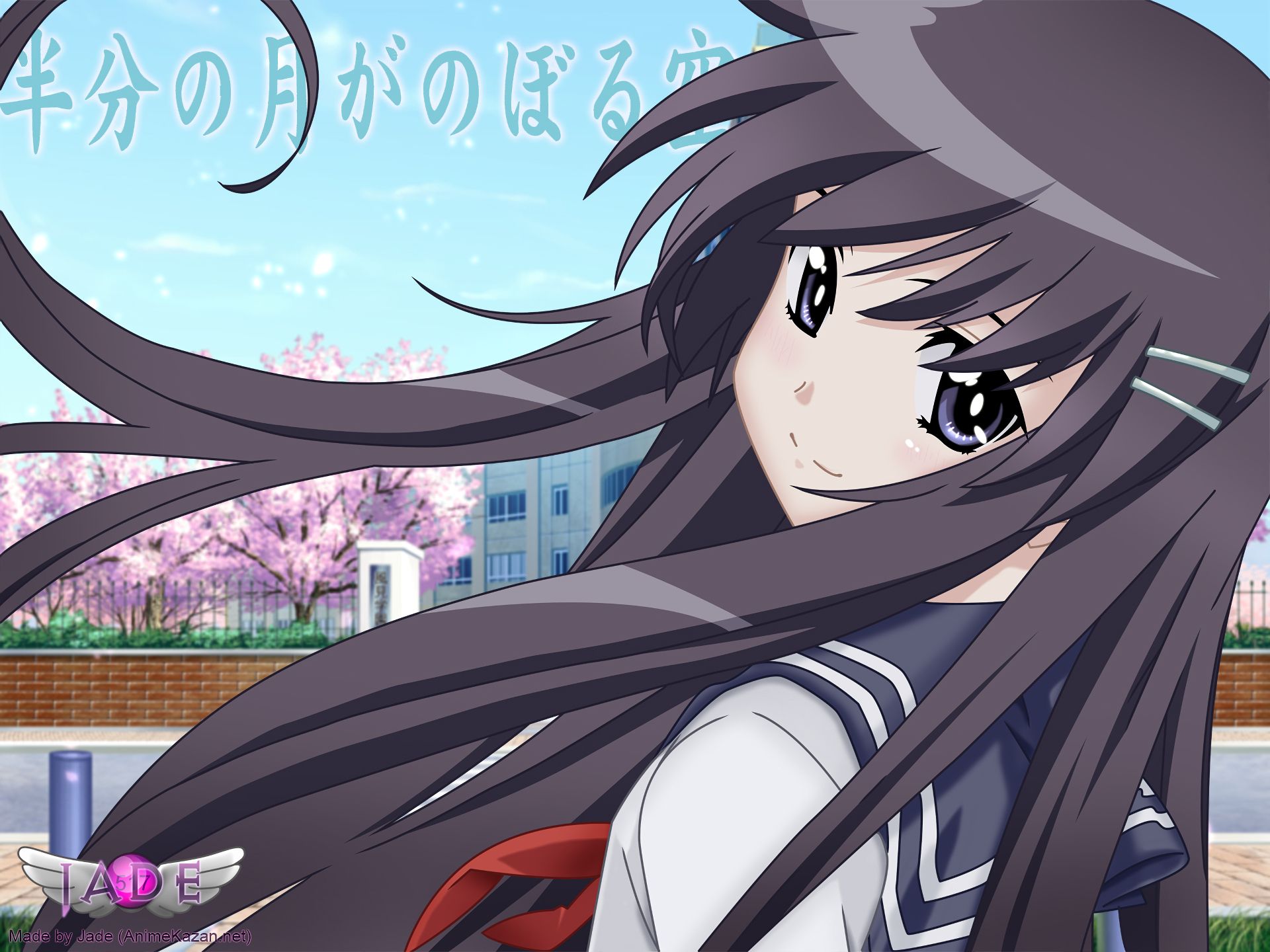 785489 descargar fondo de pantalla animado, hanbun no tsuki ga noboru sora: protectores de pantalla e imágenes gratis